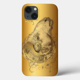 金ラムのヒツジの旧正月の(占星術の)十二宮図の場合 iPhone 13ケース