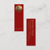 金ラムの旧正月の(占星術の)十二宮図Bカード スキニー名刺 (正面/裏面)