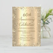 金ラメメタリック60周年結婚記念日 招待状 (スタンド正面)
