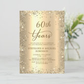 金ラメメタリック 60周年結婚記念日 招待状 (スタンド正面)