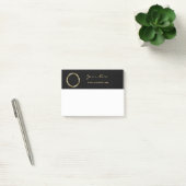 金リングは最小主義の黒い金ゴールドのロゴを置きました ポストイット (オフィス)