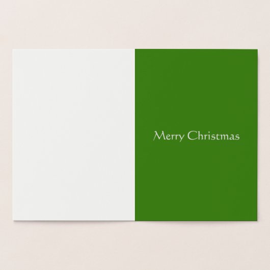 金リース箔クリスマスグリーティングカード 箔カード (内部)