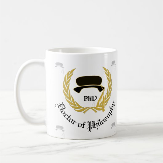 金リースPhDの医者程度の卒業 コーヒーマグカップ (左)