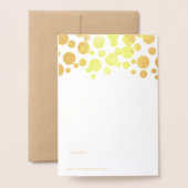 金レトロの紙吹雪-ハッピーバースデー 箔カード (裏面封筒付き)