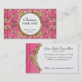 金レースのサテンの一見のフォーマルでエレガントなビジネス 名刺 (正面/裏面)