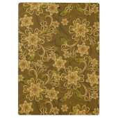 金ヴィンテージの花柄パターン クリップボード (裏面)