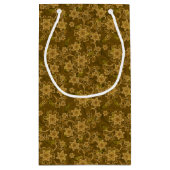 金ヴィンテージの花柄パターン スモールペーパーバッグ (裏面)