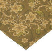 金ヴィンテージの花柄パターン テーブルクロス (アングル)