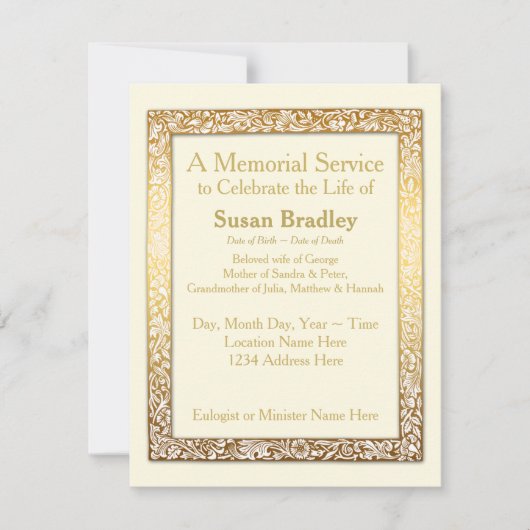 金ヴィンテージ額法要 招待状 (正面)