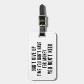 金与えが無い時間を作るな ラゲッジタグ (正面縦)