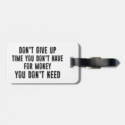 金与えが無い時間を作るな ラゲッジタグ (裏面横)