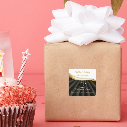 金五結婚十周忌 スクエアシール (パーティー)