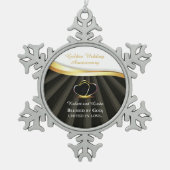 金五結婚十周忌 スノーフレークピューターオーナメント (正面)