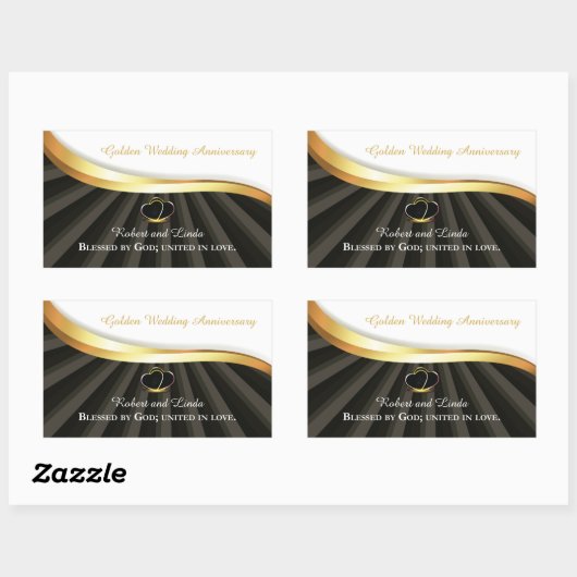 金五結婚十周忌 長方形シール (シート)