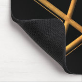 金五芒星-金ゴールドの五芒星の異教徒の記号 マウスパッド (コーナー)