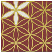 金人生の継ぎ目が無いパターンの花- ファブリック (見本)