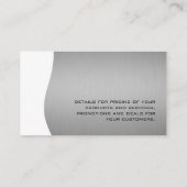 金企業の銀/金ゴールドモノグラム 名刺 (裏面)