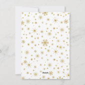 金信じ箔エフェクトクリスマスホリデーフォト シーズンカード (裏面)