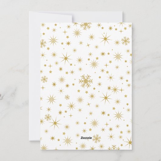 金信じ箔エフェクトクリスマスホリデーフォト シーズンカード (裏面)