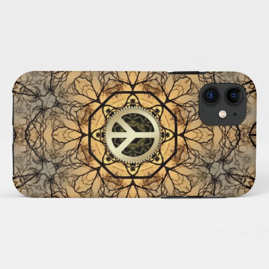 金六角形の森林ピースサインのiPhone 5の箱 Case-Mate iPhoneケース (裏面(横))