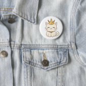 金冠のロイヤルキャット かわいいデザイン 缶バッジ (インサイチュ)