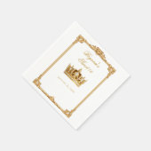 金冠の王座の誕生日パーティー スタンダードカクテルナプキン (角)