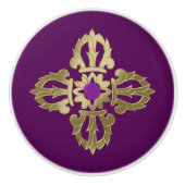 金剛黄金の仏像 セラミックノブ (正面)