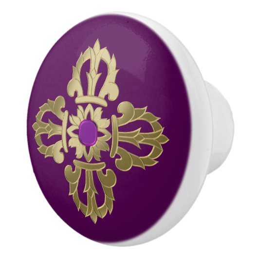 金剛黄金の仏像 セラミックノブ (右)