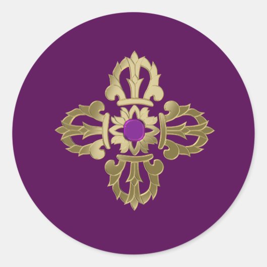 金剛黄金の仏像 ラウンドシール (正面)