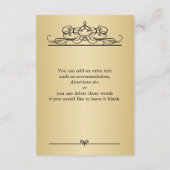 金効果の紙吹雪の披露宴カード エンクロージャーカード (裏面)