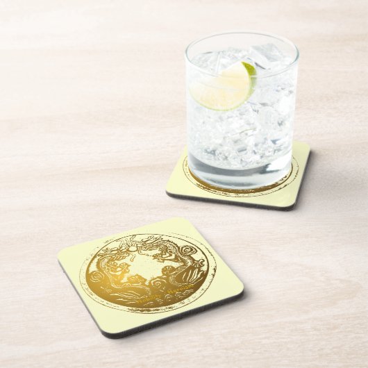 金動揺して龍中国の繁栄願 コースター (右側)