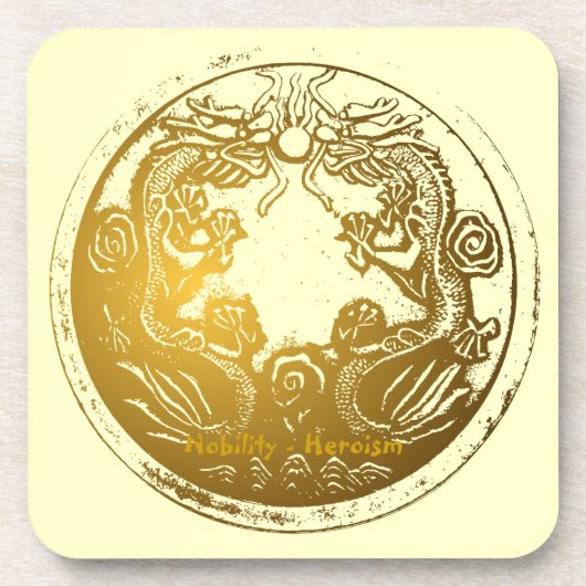 金動揺して龍中国の繁栄願 コースター (正面)