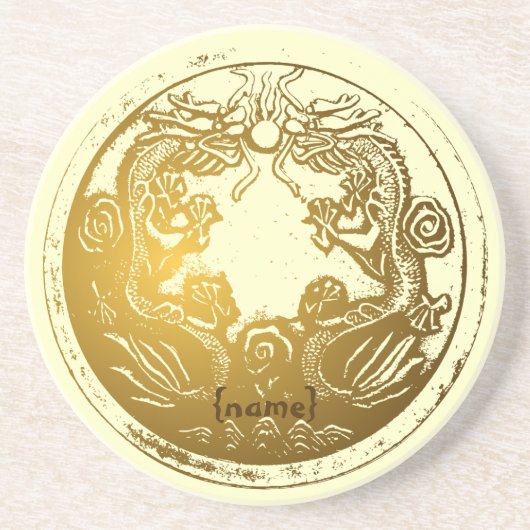 金動揺して龍中国の繁栄願 コースター (正面)