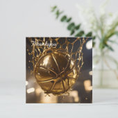 「金勝ち:ネットボールがキラキラするネットに捕まる」 サンキューカード (スタンド正面)