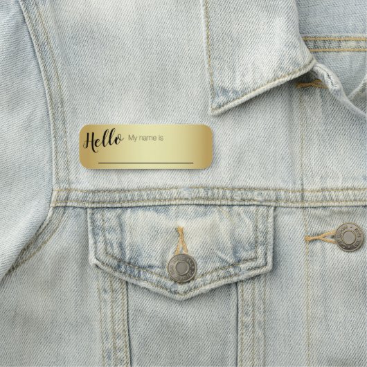 金勾配の原稿こんにちは 名札 (インサイチュ)