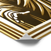 金十字架を思いやりに抱くイエス ポスター (角)