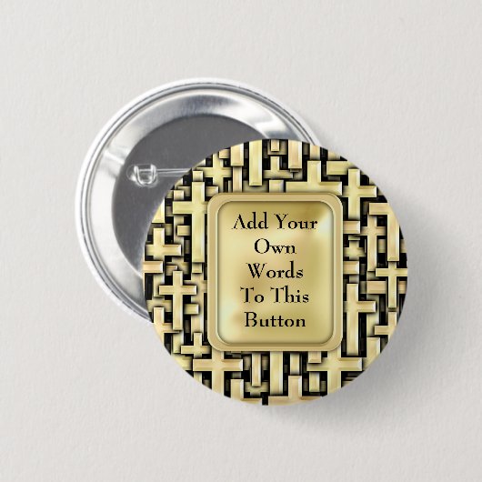 金十字 缶バッジ (正面&裏面)