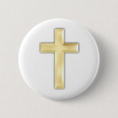 金十字 缶バッジ (正面)