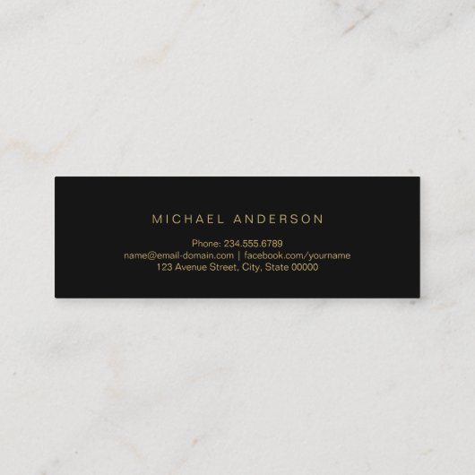 金卒業2019の名刺 スキニー名刺 (裏面)