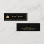 金卒業2019の名刺 スキニー名刺 (正面/裏面)