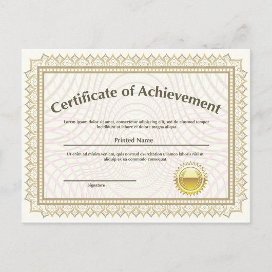 金印証書 ポストカード (正面)