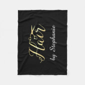 金原稿は美容師のヘアーサロンを切ります フリースブランケット (正面)