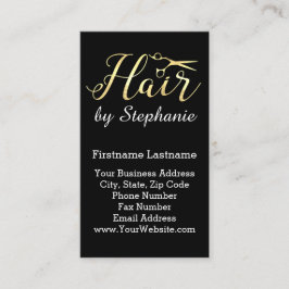 金原稿は美容師のヘアーサロンを切ります 名刺