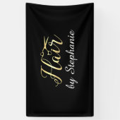 金原稿は美容師のヘアーサロンを切ります 横断幕 (縦)