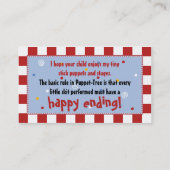 金及びジェリーピーナツ名刺 名刺 (裏面)