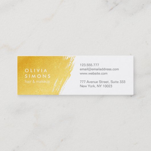 金名刺 スキニー名刺 (裏面)