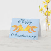 金周年魚 カード (黄色い花)