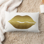 金唇の枕 ランバークッション (ブランケット)