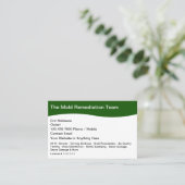 金型および嵐による損傷の修復サービス 名刺 (スタンド正面)