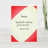 金型姉の誕生日 カード (正面)